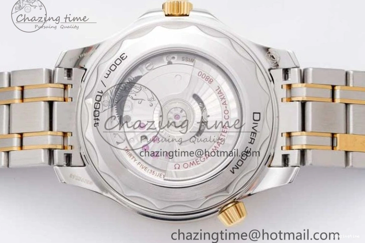 0522 ZeroBulk Seamaster Diver 300M SS YG Blue Ceramic Bezel JVSF 1:1 Best Edition Blue Dial on SS YG Bracelet A 7784